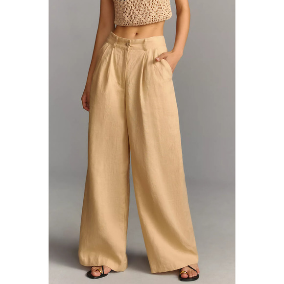 Faithfull Circa Linen Pants - New Size 10 - Picture 2 of 6